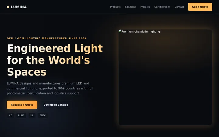 LUMINA — LED 与商业照明制造出口商官网